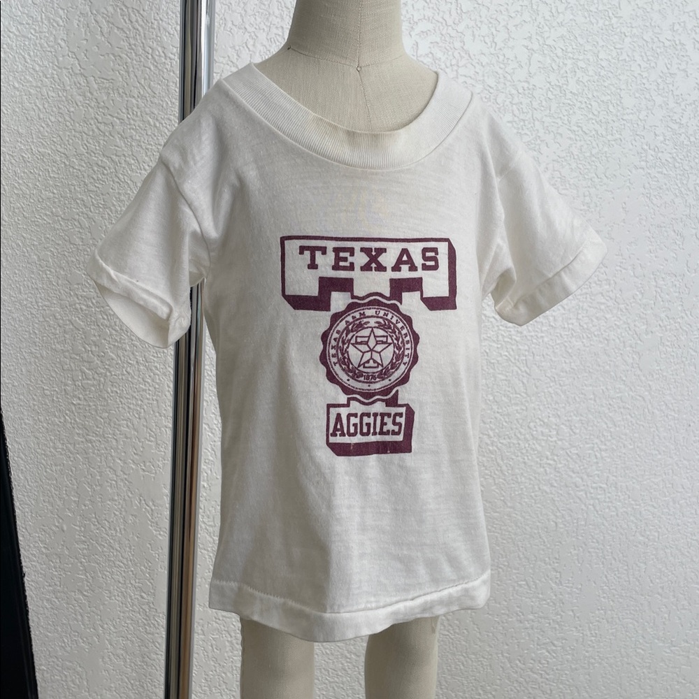 Texas Aggies Kids Vintage White T-Shirt